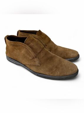 Men’s Peter Millar Excursionist Brown Suede Slip On Chukka Loafers Size 8.5